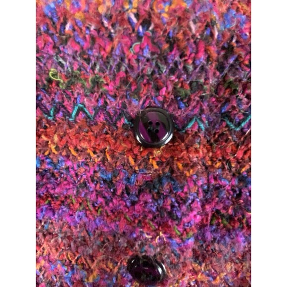 Kathie Lee Vtg Sz M 8 10 Rainbow Multicolor Stripe Mohair Blend Blazer Jacket - Picture 5 of 10